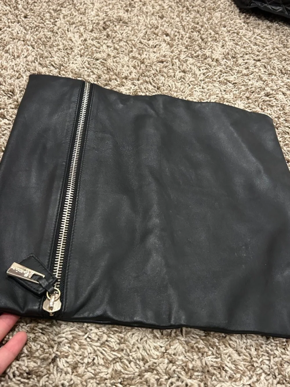 GUESS by Marciano Black Oversized Foldover Clutch